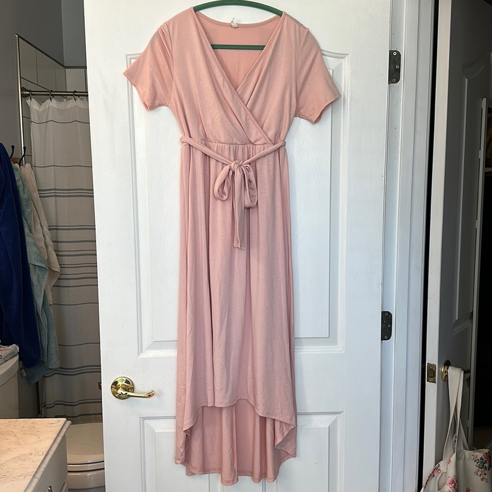 Pink Blush Maternity Dress